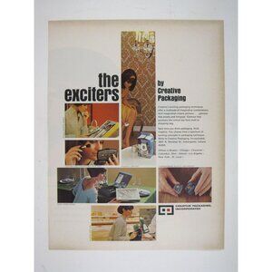 Print Ad Exciters Creative Glamorous Innovative Packaging Vintage 1960s MOD